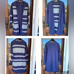 Athleta reversible long cardigan sweater with pockets. Size‎ (S)